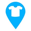 Apparel location map pin pointer icon. Element of map point for mobile concept and web apps. Icon for website design and app devel