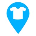 Apparel location map pin pointer icon. Element of map point for mobile concept and web apps. Icon for website design and app devel Royalty Free Stock Photo