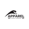 Apparel logo design with black jaguar template Royalty Free Stock Photo