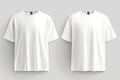 Apparel presentation mockup of a blank white t shirt, both sides