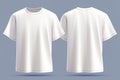 Apparel presentation mockup of a blank white t shirt, both sides