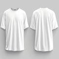 Apparel presentation mockup of a blank white t shirt, both sides