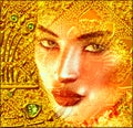 Apparition in gold Royalty Free Stock Photo