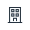 appartments icon vector from property concept. Thin line illustration of appartments editable stroke. appartments linear sign for