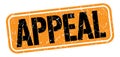APPEAL Text Written On Orange-black Stamp Sign