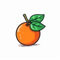 Appealing Cartoon Style Orange Drawing With Clean And Simple Design