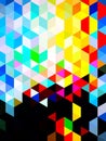 An appealing noteworthy illustration of colorful digital pattern of varied shapes Royalty Free Stock Photo