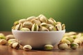 Appealing Pistachio nuts mockup. Generate Ai Royalty Free Stock Photo