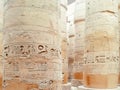 Pharaonic columns carved and engraved with Pharaonic phrases
