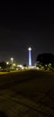 the appearance of the Jakarta monas & x28;national monument& x29; seen at night Royalty Free Stock Photo
