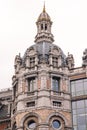 The appearance of the main railway station of Antwerp, Belgium.part of building. Royalty Free Stock Photo