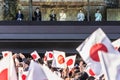 Appearance on the occasion of the New Year of Their Majesties the Emperor and Empress of Japan accompanied by the younger brother Royalty Free Stock Photo