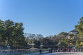 Appearance on the occasion of the New Year of Their Majesties the Emperor and Empress of Japan accompanied by the younger brother Royalty Free Stock Photo