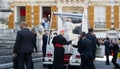 The appearance of Pope Francis official representative of the Roman Catholic Church. Royalty Free Stock Photo