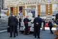 The appearance of Pope Francis official representative of the Roman Catholic Church. Royalty Free Stock Photo