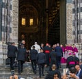 The appearance of Pope Francis official representative of the Roman Catholic Church. Royalty Free Stock Photo