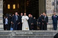 The appearance of Pope Francis official representative of the Roman Catholic Church. Royalty Free Stock Photo