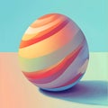 A large, spherical object with smooth, pastel-colored stripes, including shades of orange, yellow, and pink Royalty Free Stock Photo