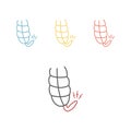 Appendicitis line icon. Vector sign. Royalty Free Stock Photo