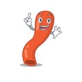 Appendix caricature design style with one finger gesture