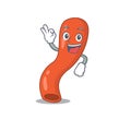 Appendix mascot design style showing Okay gesture finger