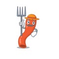 Appendix mascot design working as a Farmer wearing a hat