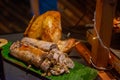 Appetite grilled meat on the table at the buffet