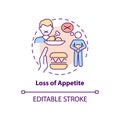 Appetite loss concept icon