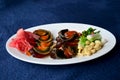 Appetizer century egg with side dish