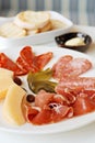 Appetizer cold cut platter Royalty Free Stock Photo