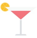 Appetizer drink, beverage Isolated Color Vector Icon that can be easily modified or edit.