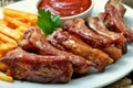 Appetizer fried pork ribs Royalty Free Stock Photo