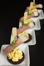 Appetizer with ham and cream cheese Royalty Free Stock Photo