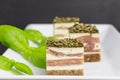 Appetizer cream cheese with serrano ham Royalty Free Stock Photo