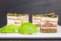 Appetizer cream cheese with serrano ham Royalty Free Stock Photo