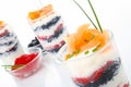 Appetizer, salmon and caviar Royalty Free Stock Photo