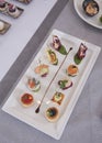 Appetizers canapes Royalty Free Stock Photo