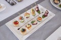 Appetizers canapes Royalty Free Stock Photo