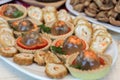 Appetizers with pork jelly and pastry Royalty Free Stock Photo