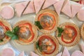 Appetizers with pork jelly and pastry Royalty Free Stock Photo