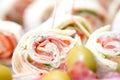 Appetizers at wedding table Royalty Free Stock Photo