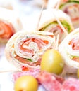 Appetizers at wedding table Royalty Free Stock Photo