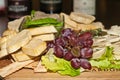 Appetizers for wine tasting event