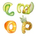 Appetizing alphabet 2 Royalty Free Stock Photo