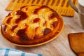 Appetizing apple pie on the table Royalty Free Stock Photo