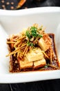 Appetizing asian appetizer tofu soy sauce Royalty Free Stock Photo