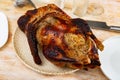 Appetizing baked duck