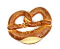 Appetizing Bavarian pretzel isolated on white background