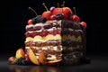 Appetizing, beautiful cake. Generative AI