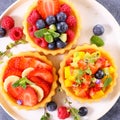 berries fruits tart dessert assorted